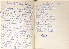 Handwritten Record of Aeroplanes seen starting from April 7th 1940 (with letter from an RAF Officer in Training)