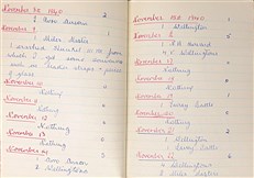 Handwritten Record of Aeroplanes seen starting from April 7th 1940 (with letter from an RAF Officer in Training)