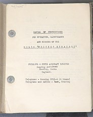 Manual Of Instructions For Operation, Maintenance And Rigging Of The Miles "Whitney Straight"