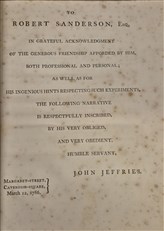 A Narrative of the Two Aerial Voyages of Doctor Jeffries with Monsieur Blanchard