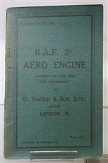 R.A.F. 3a Aero Engine Constructed For The War Department Description and Part List 