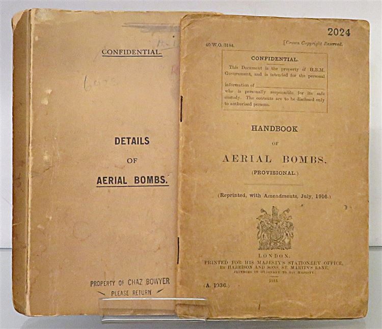 Handbook of Aerial Bombs Plus Supplementary Leaflet Details Of Aerial Bombs 