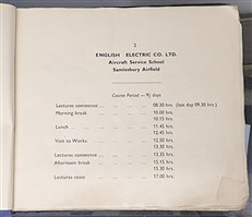 English Electric Co. LTD Aircraft Service School Samlesbury Airfield 