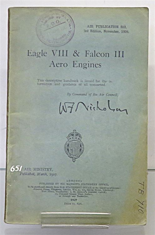 Eagle VIII & Falcon III Aero Engines Air Publication AP 859 