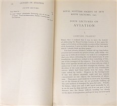 Aviation, A Course of Four Lectures: Royal Scottish Society of Arts Keith Lectures, 1922