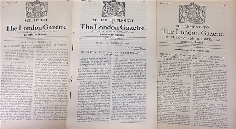Supplements to The London Gazette: Air Operations 1946 and 1948