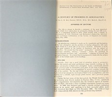 A Century of Progress in Aeronautics