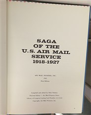 Saga Of The U.S. Air Mail Service 1918-1927