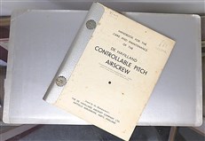 Handbook For The Care And Maintenance Of The De Havilland Controllable Pitch Airscrew 