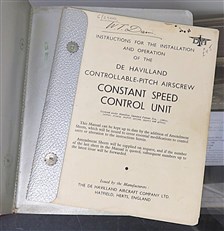 Instructions For The Installation And Operation Of The De Havilland Controllable-Pitch Airscrew Constant Speed Control Unit 