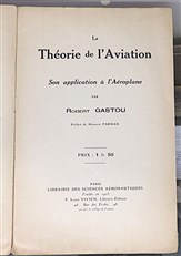 La Theorie de l'Aviation Son application a l'Aeroplane 