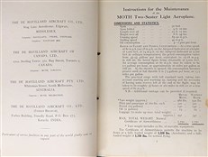 Rigging Instructions and Notes on the General Maintenance of Gipsy Moth Two-Seater Light Aeroplanes (Two Volumes)