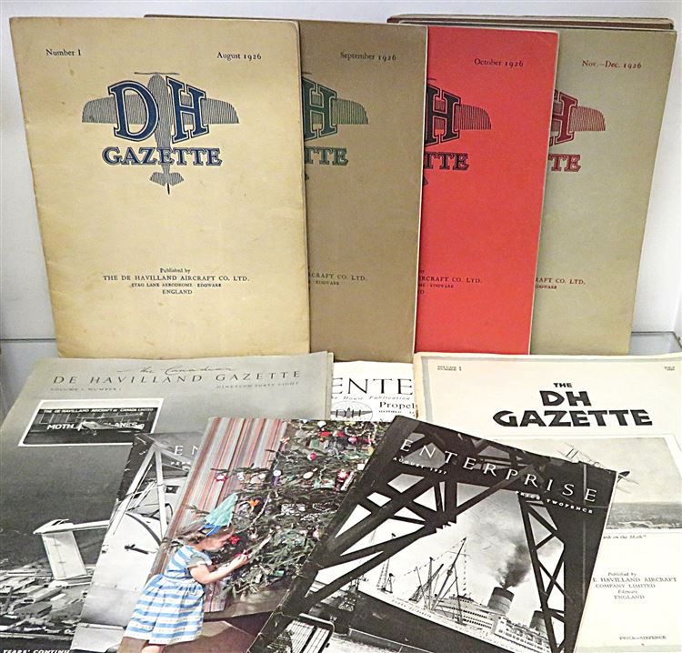 The DH Gazette (Near-Complete Run of Early Gazettes with Assorted DH Ephemera)