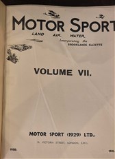 Motor Sport. Volumes 7–26 Many Years Complete.