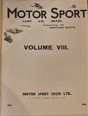 Motor Sport. Volumes 7–26 Many Years Complete.