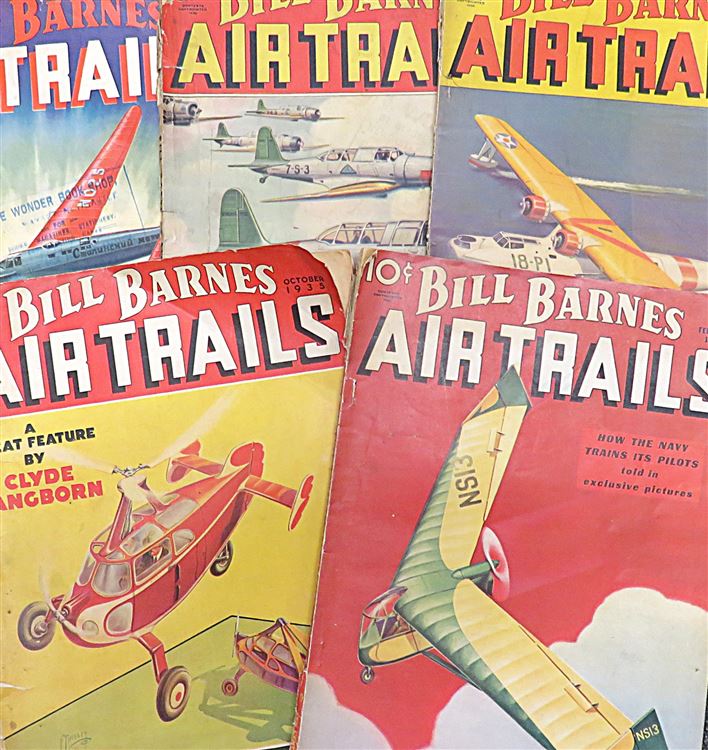 A Selection of Original Bill Barnes Air Trails from 1935-1936 (Incomplete Set)