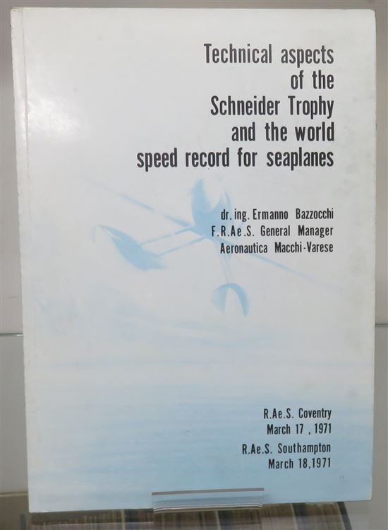 Technical aspects of the Schneider Trophy and the world speed record for seaplanes