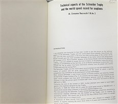 Technical aspects of the Schneider Trophy and the world speed record for seaplanes