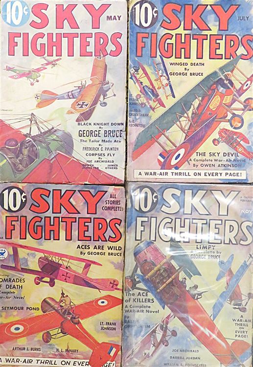 Sky Fighters - Set of Original 1930s Aviation Pulp Fiction