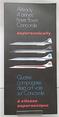 Already 4 airlines have flown Concorde supersonically. Advertisement brochure 