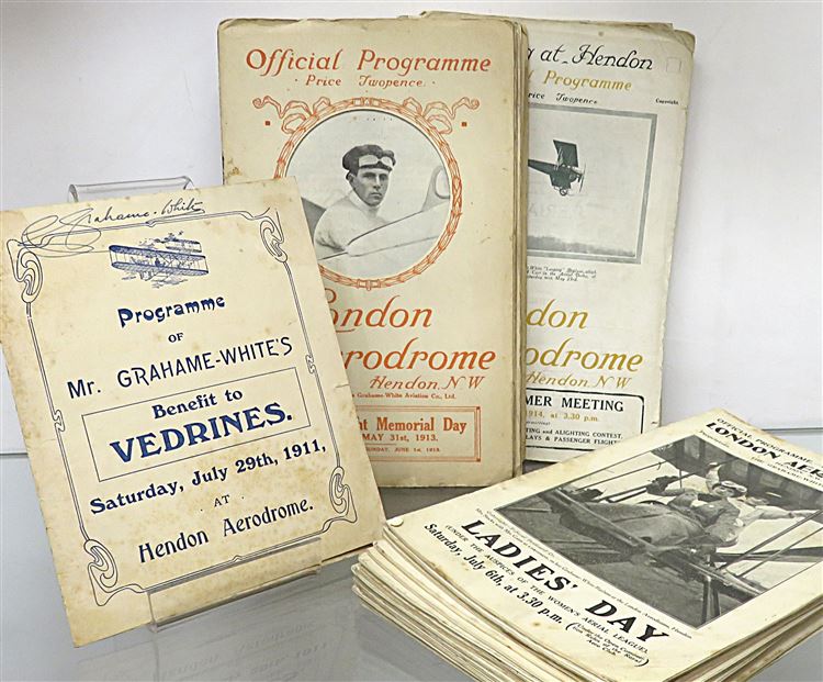 The London Aerodrome Official Programmes (Including 1911 Programme signed by Grahame White)