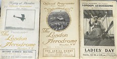 The London Aerodrome Official Programmes (Including 1911 Programme signed by Grahame White)