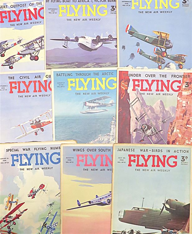 Complete Set of "Flying" Magazine (1938-1939)