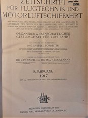 Zeitschrift für Flugtechnik und Motorluftschiffahrt (Z.F.M.) 1911 - 1933