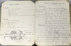 Handwritten WW1 Engine Notes